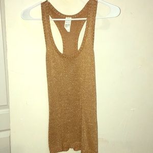 Tezzenis (From Italy) gold racer back tank top